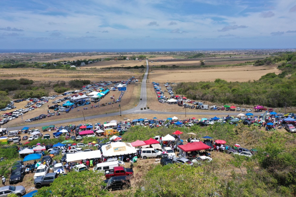 The 900-metre Thicket Straight on the Stewarts Hill stage in St Philip is a fan favourite. Image courtesy BRC/Above Barbados